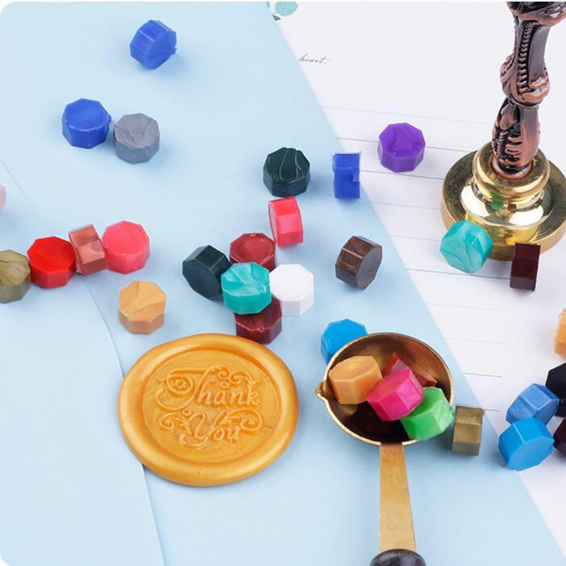 5/30/100pcs Stamp Wax Vintage Wax Seal Stamp Tablet Pill Beads for Envelope Documents Wedding Wax Seal Ancient Sealing Wax