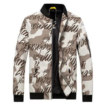 

Men's Coats Zipper Outdoor Men Sport Coat jackets man Winter Casual Printing Baseball Jackets Casual Thin High Quality Size 8.28