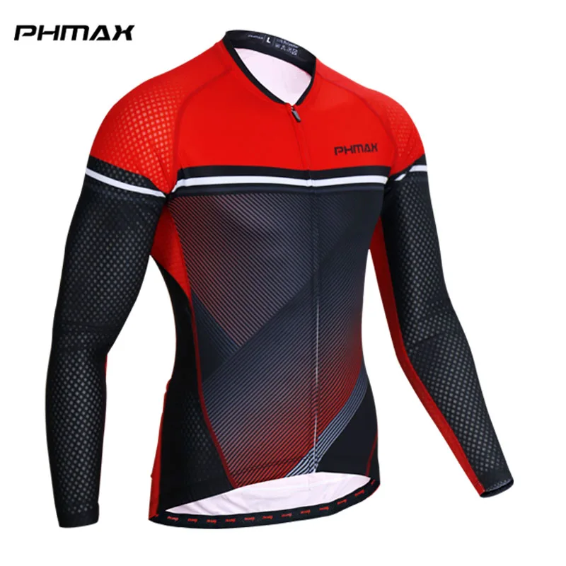 PHMAX с длинным рукавом Велоспорт Джерси комплект MTB велосипед Одежда Майо Ropa De Ciclismo гоночный велосипед одежда Велоспорт Комплект - Цвет: cycling jersey 01