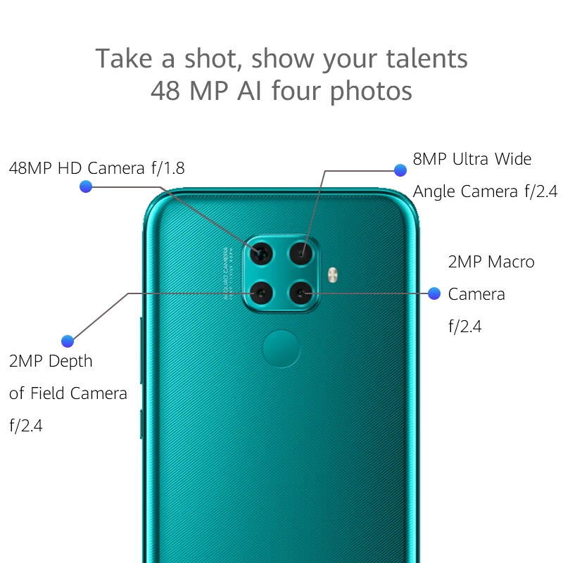 Huawei Nova 5Z 6 ГБ 64 Гб мобильный телефон 26 дюймов Kirin 810 48MP тройной Type C