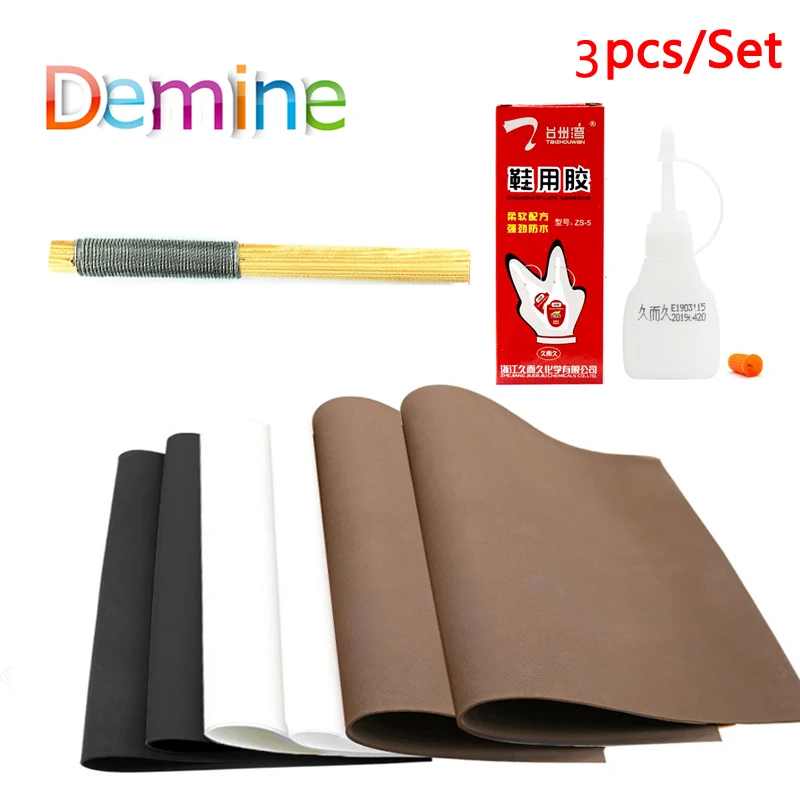 3pcs/set Rubber Shoe Sole Kit for Shoes Repair Patch Soles Anti Slip