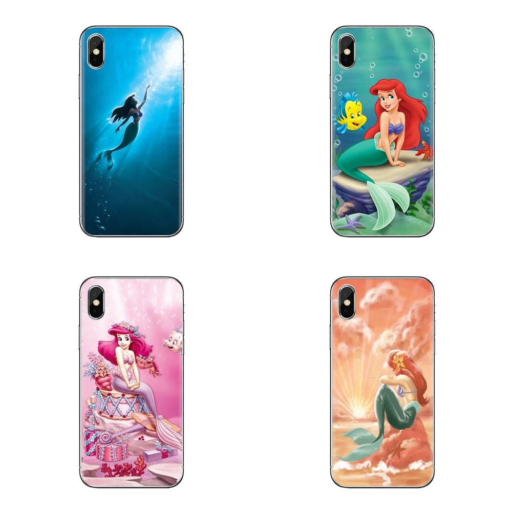 The Little Mermaid princess Silicone Phone Bag Case For Xiaomi Mi4 Mi5 Mi5S Mi6 Mi A1 A2 5X 6X 8 9 Lite SE Pro Max Mix 2 3 2S |