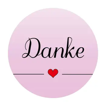 

DouxArt 100 Pieces Danke Stickers, 4 cm Colorful Wedding Party Decoration Baptism Communion Baby Shower Seals Labels V129