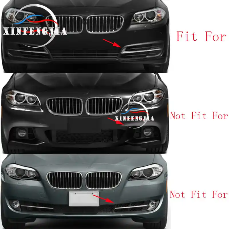 POUR BMW 5 F10 F11 2014-2016 NEUF front Foglight Grille avec Silver Trim Paire
