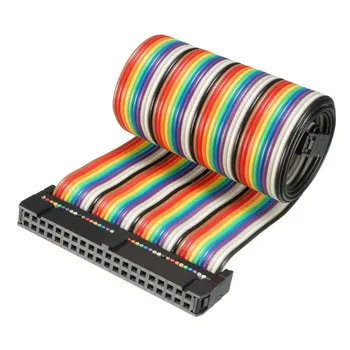 

uxcell IDC Rainbow Wire Flat Ribbon Cable 40 Pins 43cm Length 2.54mm Pitch Type-B