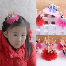 Детские аксессуары для волос, корона принцессы, головной убор, Южная Корея, цветочный головной венок для девочек, детские заколки, повязка на голову для маленьких девочек
