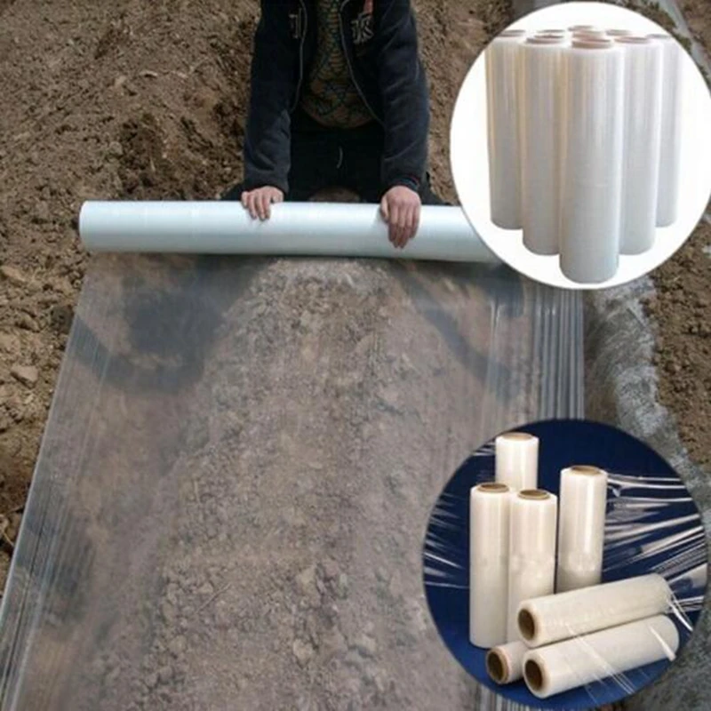 10m 0.006mm Mulch Film PE White Plastic Ground Cover Film Frost Protection Keep Warm Weed Control Garden Mulch Film 2