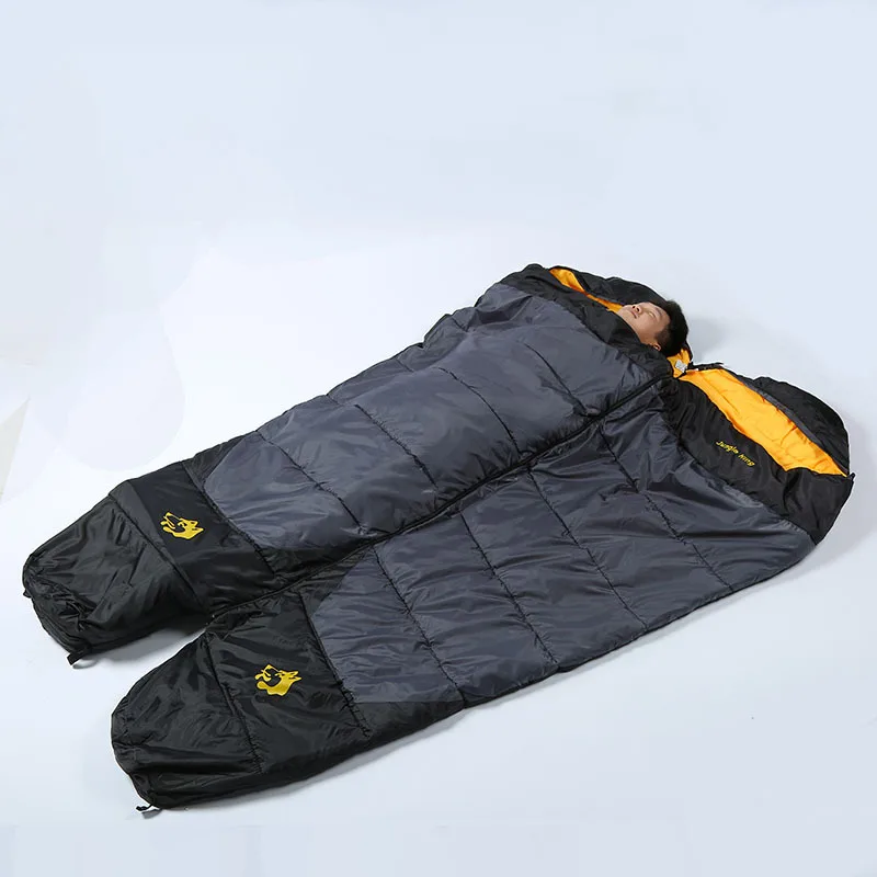 Комбинированный двойной спальный мешок зимний заполненный полый хлопковый спальный мешок для кемпинга Открытый походный Кемпинг спортивный спальный мешок
