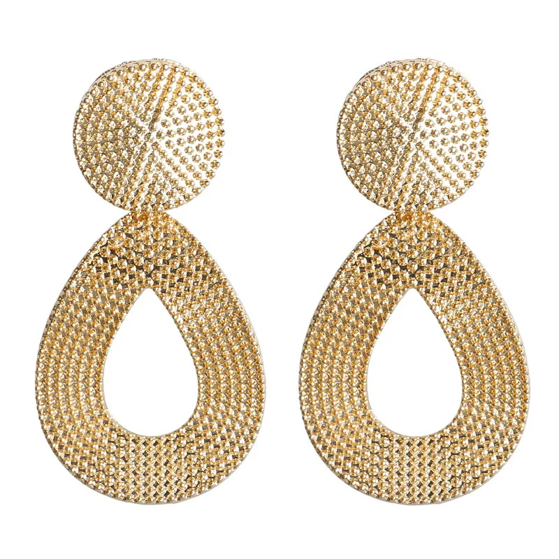 07 gold Модные массивные серьги-капли для женщин, массивные большие геометрические металлические серьги, Женские Висячие серьги, современные ювелирные изделия - Окраска металла: 07 gold