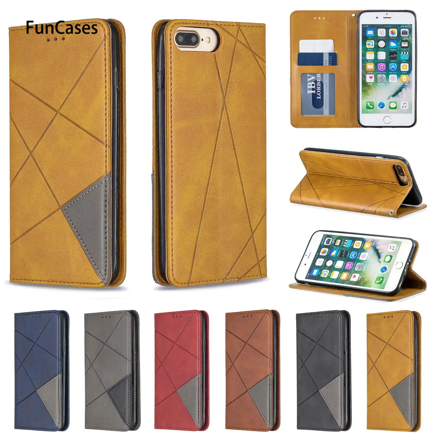 5 &quotчехлы с единорогом для funda iPhone 7 Plus геометрические чехлы из искусственной кожи