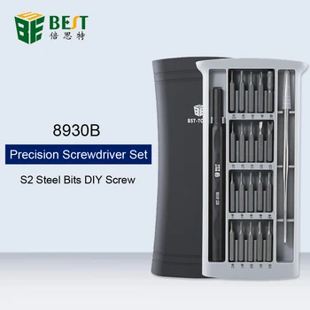 

BST-8930B 22 In 1 Screwdriver Set Precision Magnetic Screwdriver S2 Steel Bits For Phone Tablet PC Glasses Camera Repair Kit