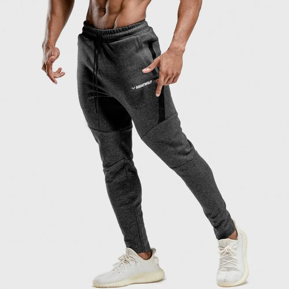Новые спортивные штаны для бега мужские повседневные облегающие брюки тренажерные залы Фитнес Спортивный костюм спортивные брюки осенние мужские хлопковые тренировочные штаны