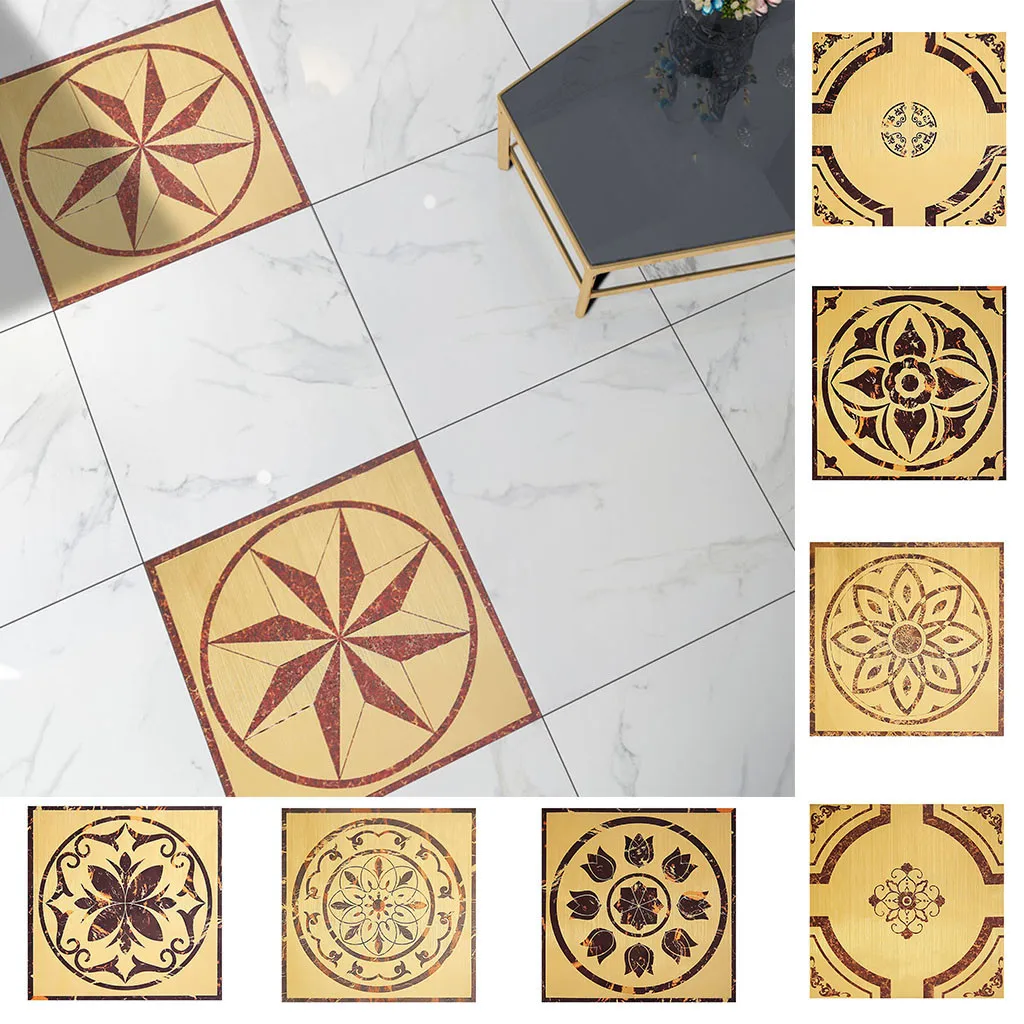 Ретро Геометрические самоклеющиеся плитки наклейки для кухни ванной ПВХ на