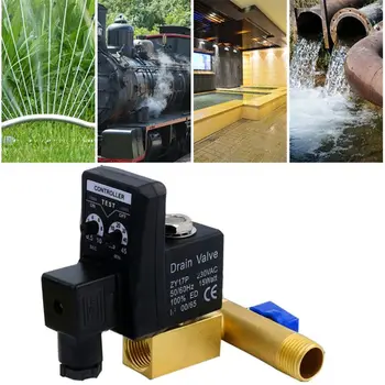

AC 220V 1/2inch Electronic Timed 2way Air Compressor Gas Tank Automatic Drain Valve