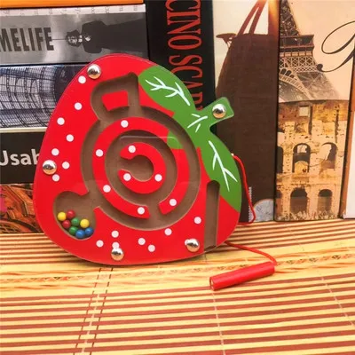 Strawberry 1 шт. деревянные раннее образование лабиринт детская игрушка лабиринтные игрушки для детей Искусство и ремесла для детей - Цвет: Strawberry