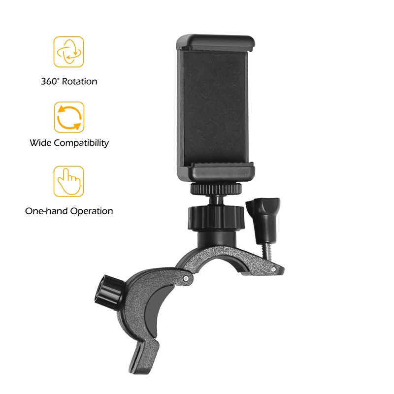 Description Picture 2 of itemSH Universal Moblie Phone Clip Bracket Holder Mount Tripod Monopod Stand for Smartphone Ring Light Youtube Camera Video