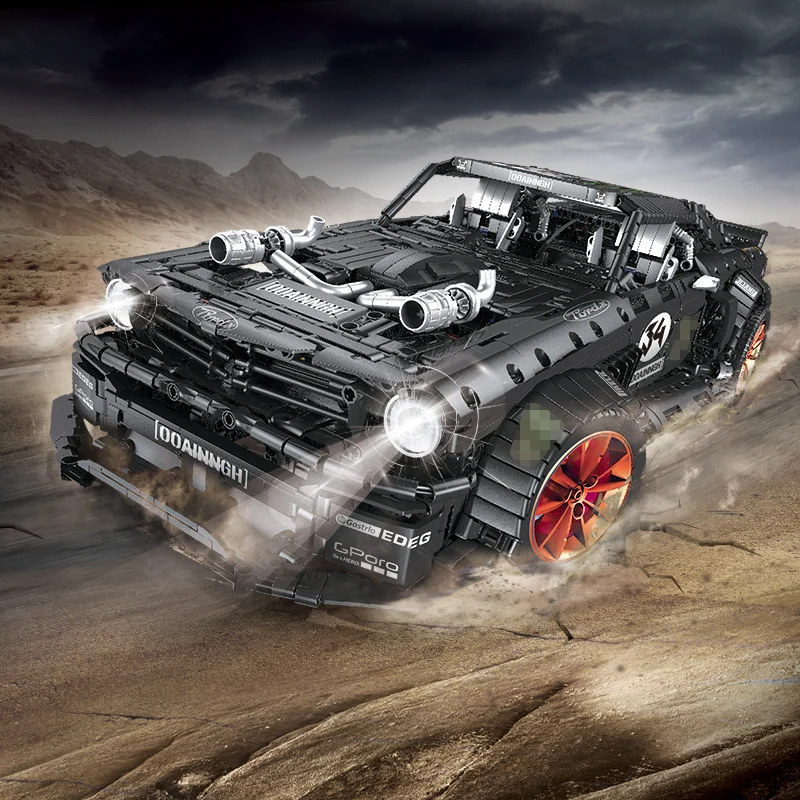 3168 шт RC Forded Mustanged строительный блок Technic пульт дистанционного управления гоночный