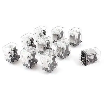 

HH52PL DC 12V Coil 8 Pins DPDT Green LED Light Electromagnetic Relay 10 Pcs