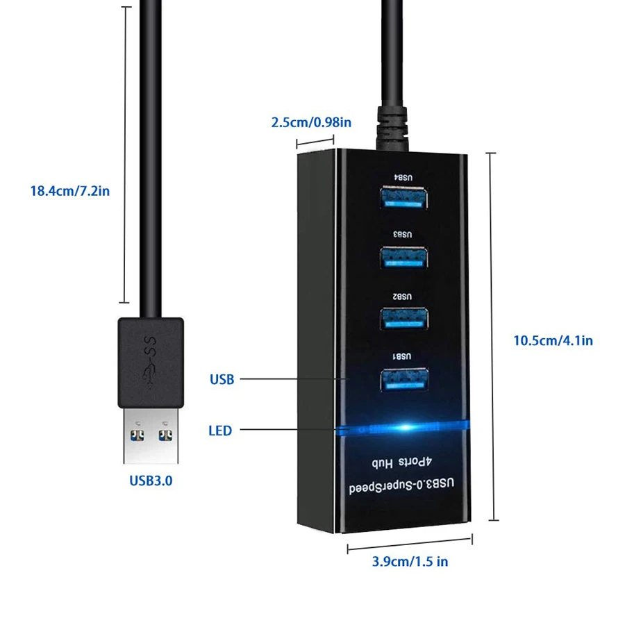 PS4 Slim Pro HUB 4 Ports USB 3.0 High Speed Splitter Adapter for Sony Playstation 4 Play Station 4 PS 4 / Slim / Pro Accessories