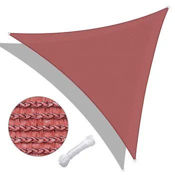 

A+ Yescom 20 Ft 95% UV Block Triangle Sun Shade Sail Canopy Outdoor Patio Pool Cover Net