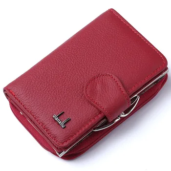 

Womens Wallets and Purses Genuine Leather Women Wallets Hasp Zipper Wallet Ladies Clutch Bag Purse Female Luxury