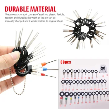 

Flexible, Resilient And Durable 39pcs Wire Terminal Removal Tool Kit Car Electrical Wiring Crimp Connector Pin