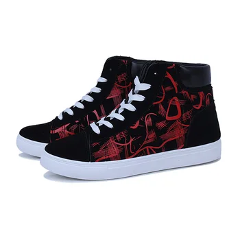 

Men's wear-resisting foot protection casual shoes-stylish breathable printed high-heeled running shoes men-2020 new