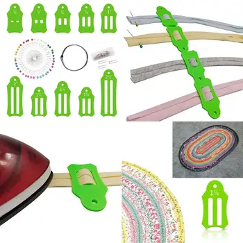 

Bias Tape Fabric Maker Kit Set for Sewing Quilting Awl Jelly Roll Sasher Tools