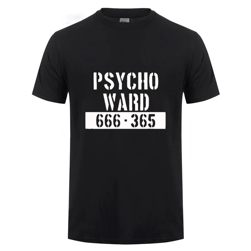 

Psycho Ward T-Shirt - Funny t shirt fancy dress horror Halloween mental tshirt Tee Shirts Oversize Streetwear For Men