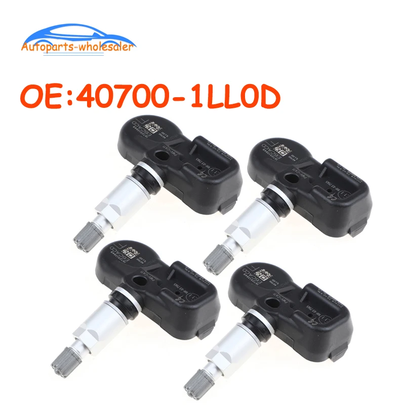 4 шт./партия для Nissan 40700-1LL0D 407001LL0D TPMS датчик давления в шинах автомобильные аксессуары
