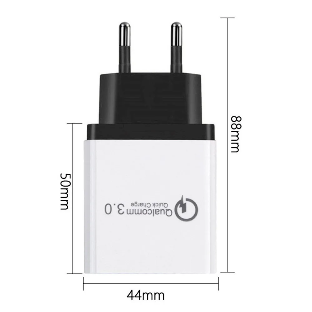 Простой 3-Порты и разъёмы USB Wall Зарядное устройство с двух портов для быстрой зарядки 3,0 Порты для IPhone/samsung Оборудование для psp MP3 MP4 Камера безопасная зарядка 8,7