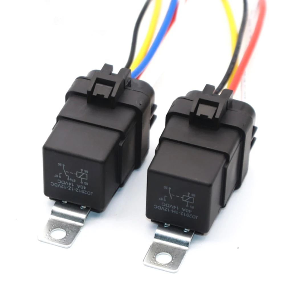 

5Pin 4Pin Automobile Relay Sealed Waterproof Integrated Wired DC12V 40A Auto Relay + Holder With 140mm Length Wires