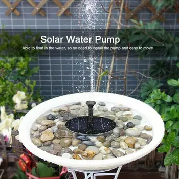 

4.5-10V Solar Water Panel Power Fountain Pump Kit with For Pool 4 Garden Watering Pond Pump Round Fountain Water Nozzles M1W8
