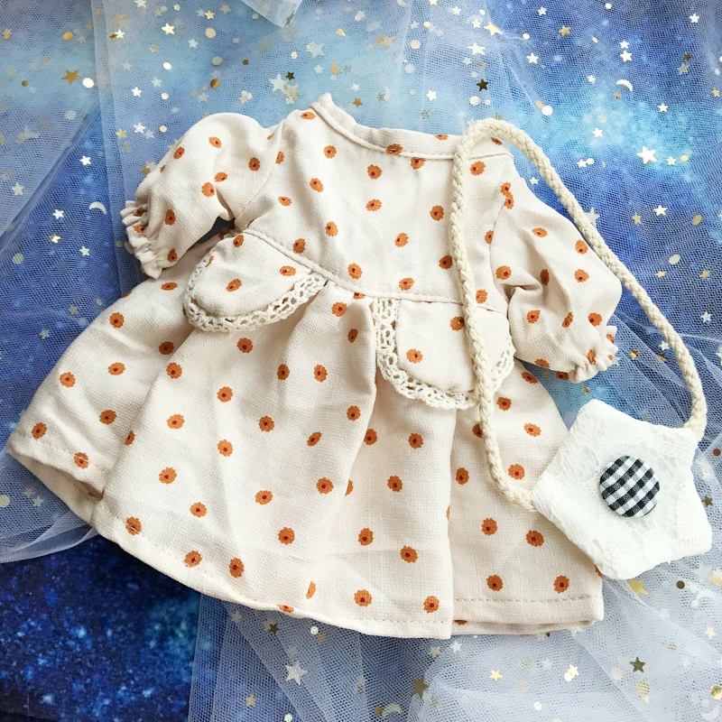 Кукольная одежда 1/4 Кукольное платье сельское платье+ сумка через плечо для 1/6 1/4 BJD кукла аксессуары А костюмы Повседневное платье для BJD 1/6