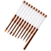 ANGNYA New Nail Art Acrylic Liquid Powder Carving UV Gel Extension Builder Painting Brush Lines Liner Drawing Pen Manicure Tools ► Photo 2/6