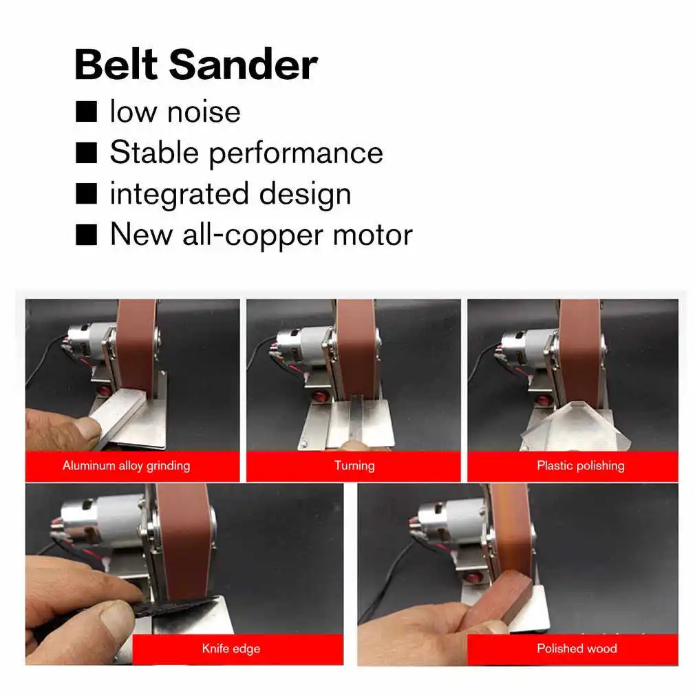 Многофункциональный измельчитель, мини электрический ленточный шлифовальный станок, шлифовальная полировальная машинка, резак, точилка для кромок, ленточная шлифовальная машина