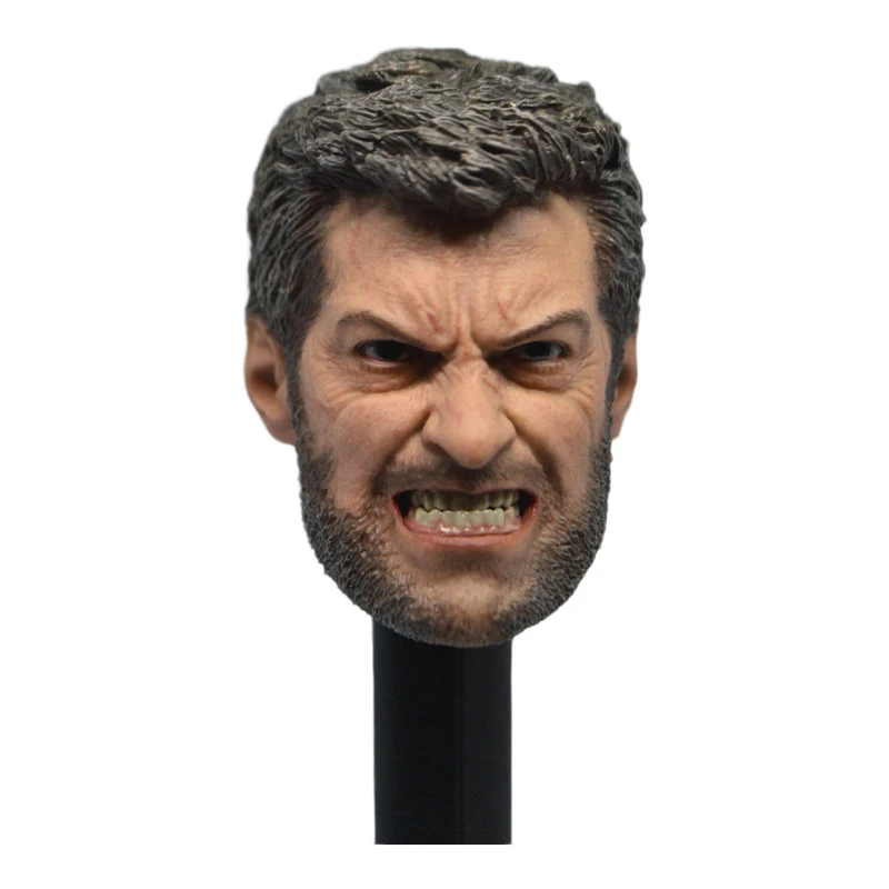 Details about   1/6 Eleven Logan Head Sculpt Carving Wolf Uncle Angry Fit 12" Male Action Figure
