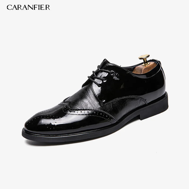 CARANFIER/Новинка 2019 года модная мужская обувь из натуральной кожи chaussure homme Zapatos De Hombre