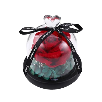 

Valentines Day Preserved Gift Exclusive Rose In Dome Glass Beauty And The Beast Eternal Real Rose With Lights Mother's Day 2020