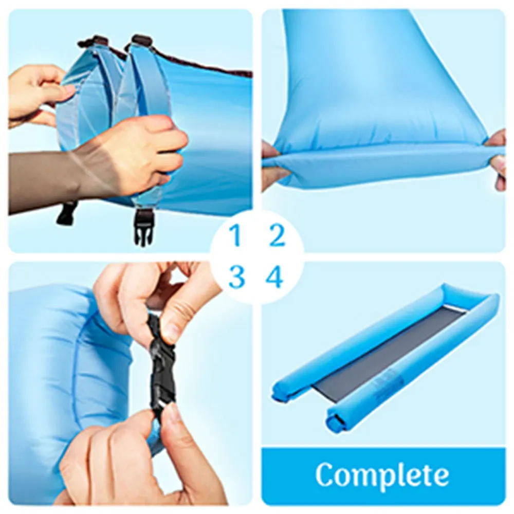Foldable 3 Color PVC Lounge Summer Water Hammock Floating Chair Adults Beach Floating Bed Swimming Pool Kids