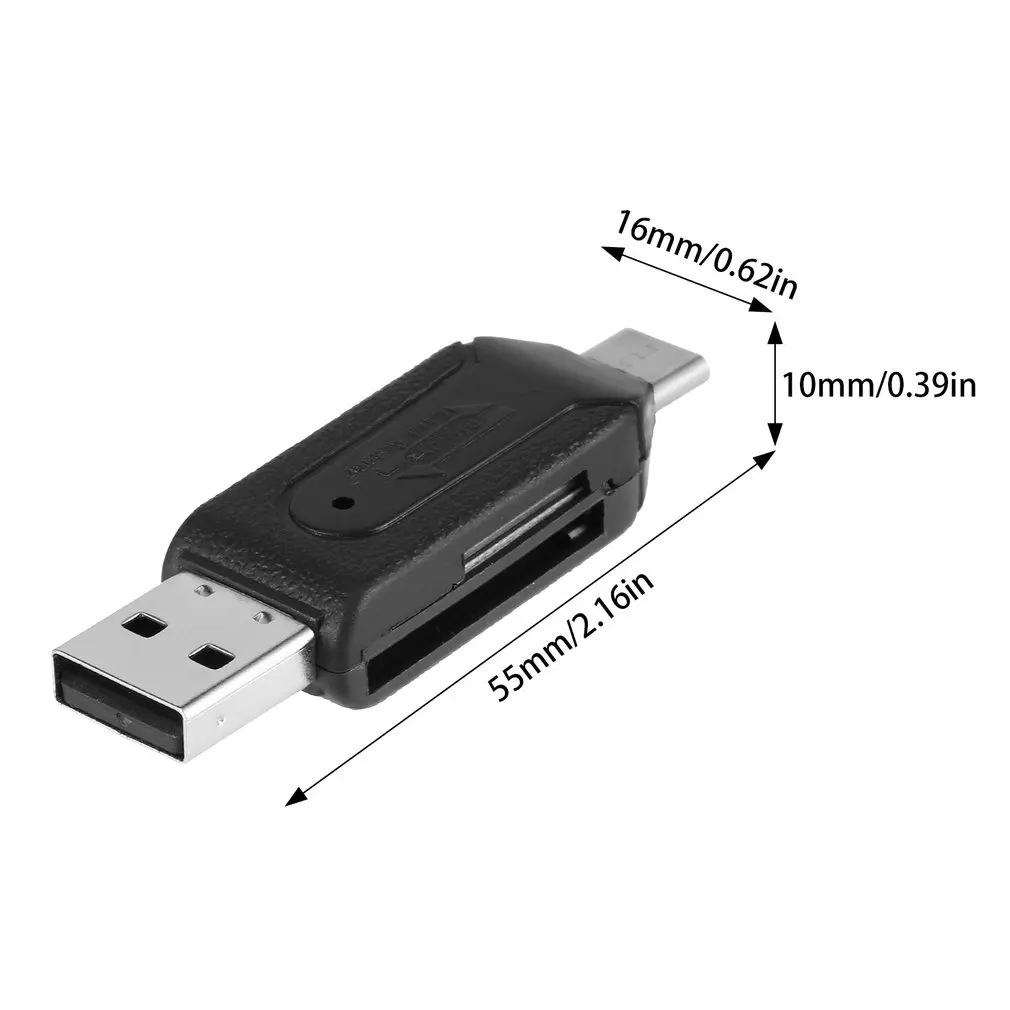1 шт./5 шт. высокоскоростной 480 Мбит/с OTG USB 2,0 type-C считыватель карт памяти для TF Micro карты