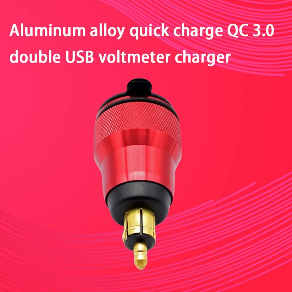 DC12V-24V 30 Вт алюминиевый сплав Быстрая зарядка QC 3,0 двойной USB измеритель напряжения зарядное устройство цифровой дисплей Вольтметр