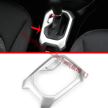

ABS Pearl Chrome Interior Gearshift Shift Gear Panel Frame Cover Trim Bezel Car-Styling Molding For JEEP Renegade 2015 2016 2017