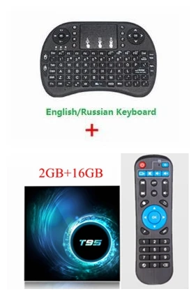 T95 Android 10,0 tv Box Allwinner H616 4 ГБ 32 ГБ 64 Гб 6K H.265 HDR 1080P 2,4G Wifi четырехъядерный Смарт медиаплеер Youtube - Цвет: 2GB 16GB I8 Keyboard