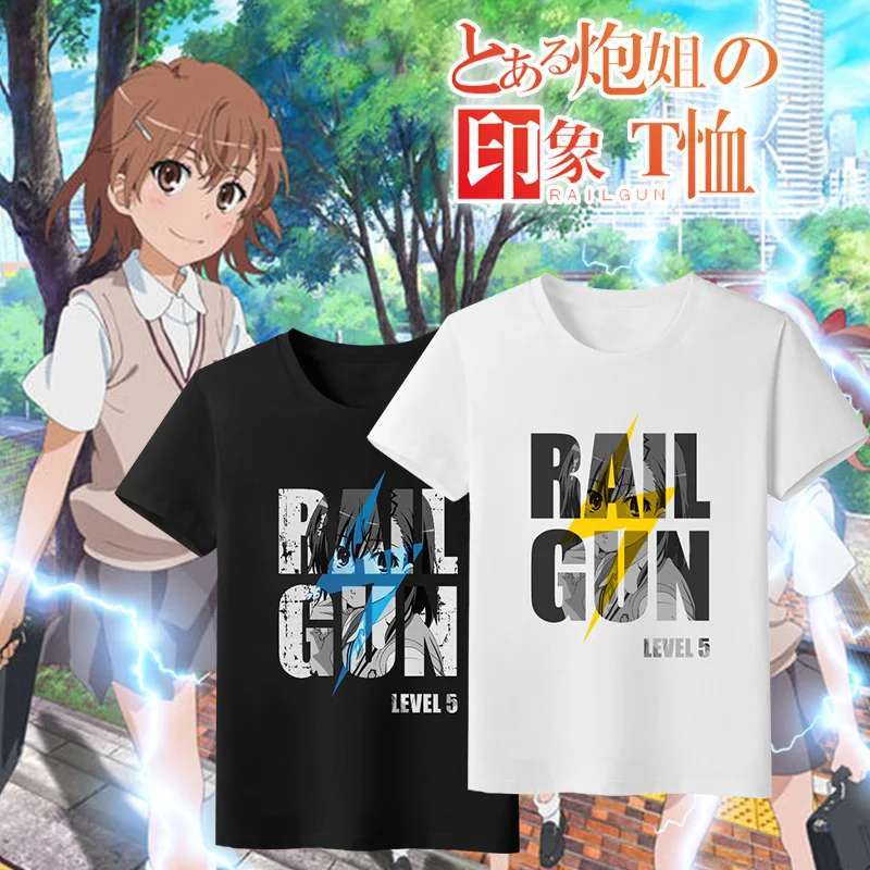 Toaru Kagaku no Railgun, японский аниме, летняя хлопковая футболка, свободная футболка, одежда для мужчин и женщин, Повседневная футболка с короткими рукавами, топы