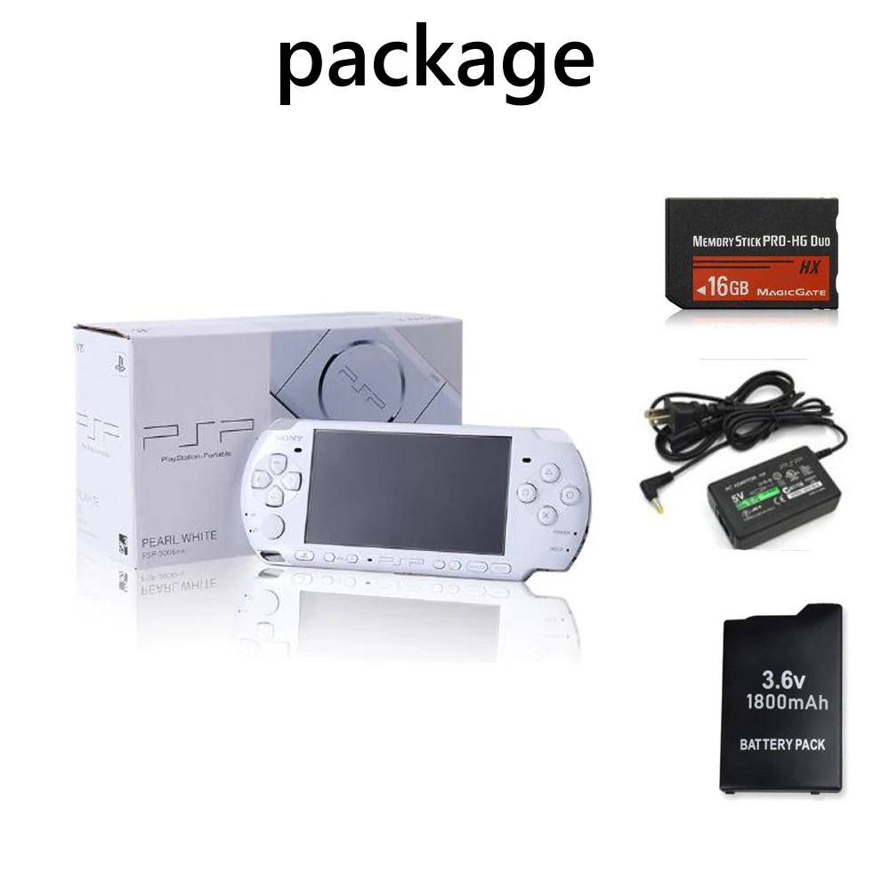 Original PSP2000 with new housing Professionally Refurbished For Sony PSP2000 Handheld System Game Console With 16GB memory card 