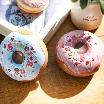 

Tinplate Candy Box Donut Shaped Empty Tins Cookie Chocolate Storage Macarons Jewelry Carrying Case Organizer Storage Box