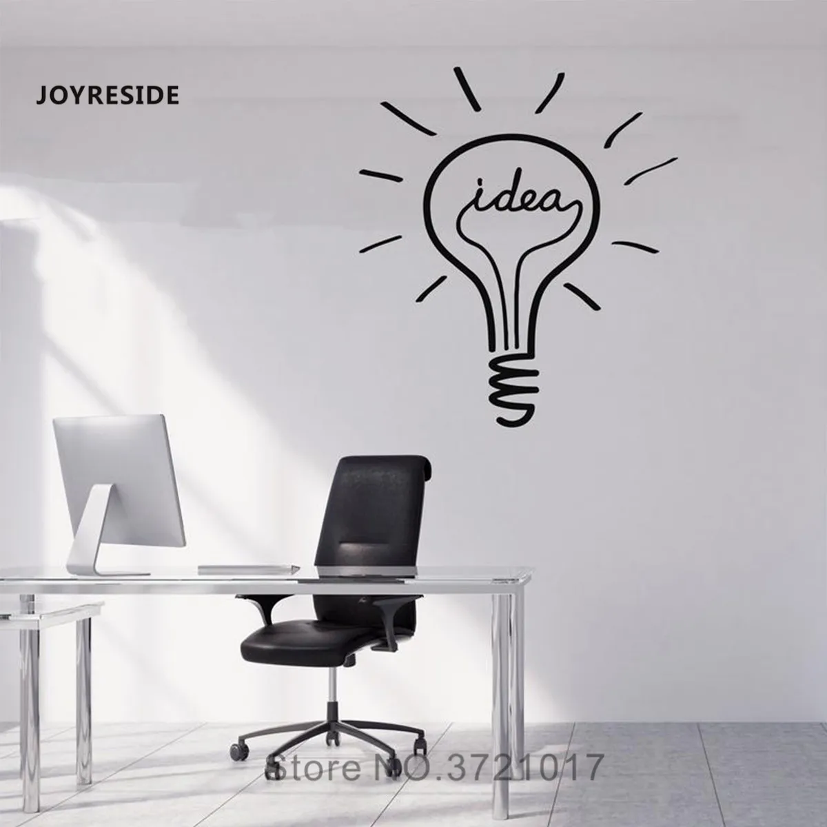 Офисная дизайнерская Настенная Наклейка joyliving лампочка виниловый дизайн идея