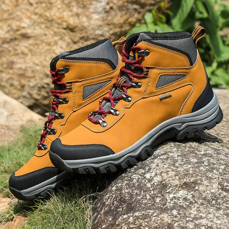Men Hiking Shoes High Top Mountain Tracking Athletic Size 47 Man Sport Shoes Outdoor Jogging Trekking Autumn 2021 Male Sneakers