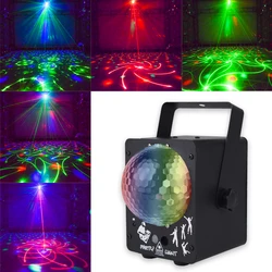 Ysh projetor laser para festa, modelo 60, led, rgb, luz estroboscópica, controle de som, festa de aniversário, festa, bar, laser, exibição